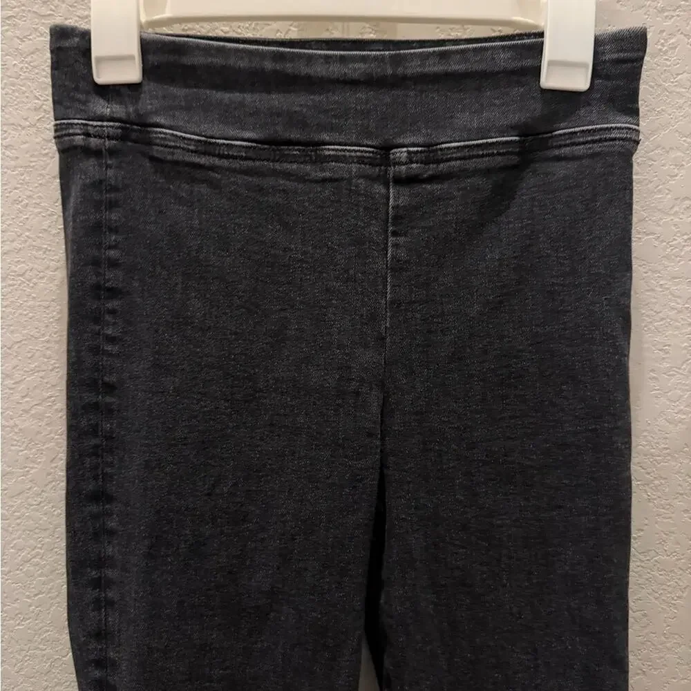 Frame Jetset Flare Jeans Sheen Noir Black High Rise Size 1 - Picture 3 of 6